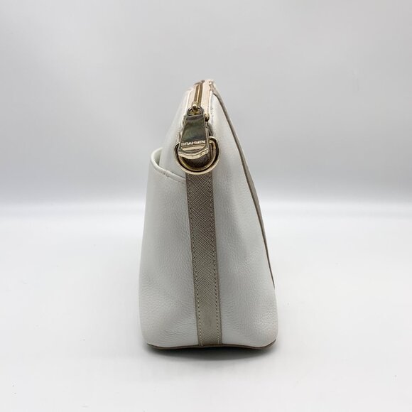 Brahmin White and Macaroon Lady Vineyard Croc Embossed Mini Duxbury Bag - Picture 4 of 12